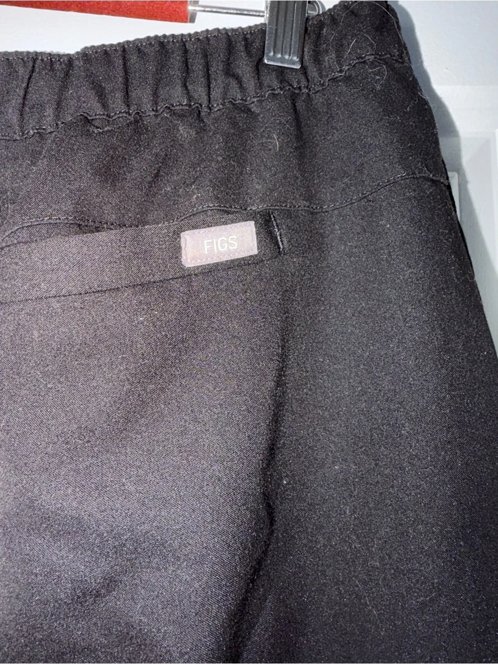 Figs Black Men's Jogger Sweatpants with White Drawstring